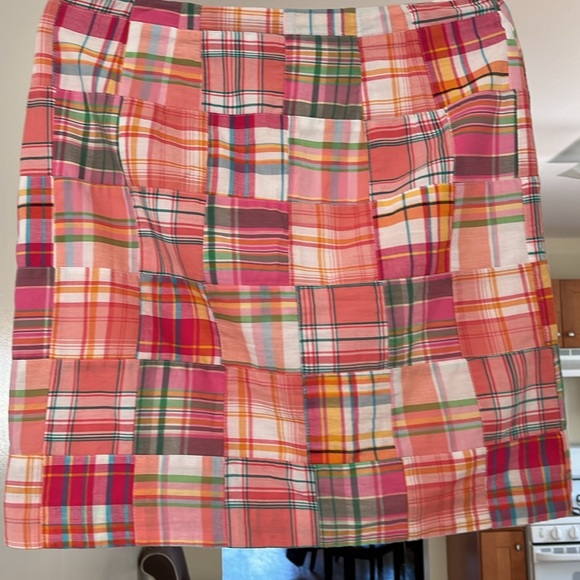 TALBOTS MADRAS SKIRT SIZE 8P PEACH/PINK - Picture 4 of 4